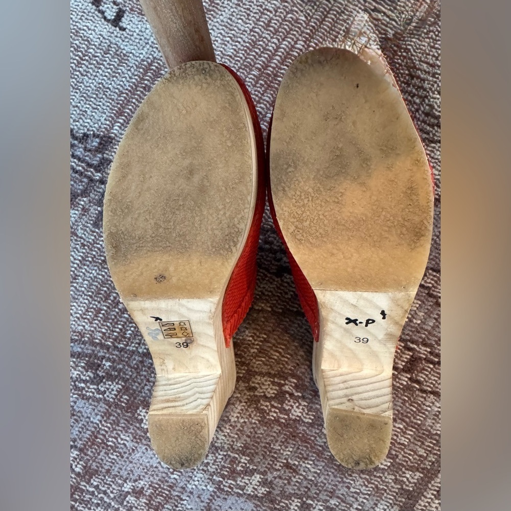 Free People Highland Park Snake Clog in Orange - Picture 8 of 8